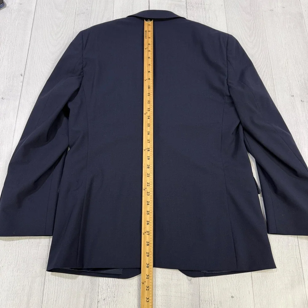 B by Brooks Brothers Mens Navy Blue Wool Blend 2 Button Blazer Sport‎ Coat 42R